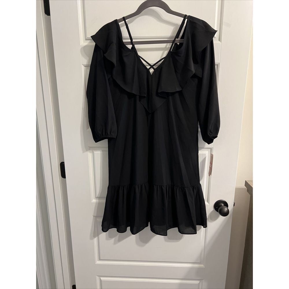 GB Women's Small‎ Black Long Sleeve Dress